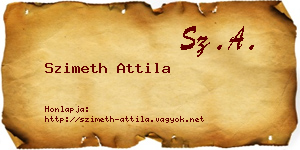 Szimeth Attila névjegykártya